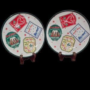 Heartfelt Kitchen Creations Lot 0f 2 (‎ 2005) Christmas Plates